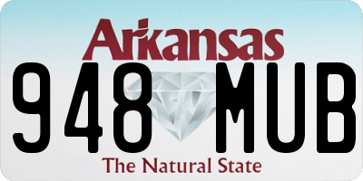 AR license plate 948MUB