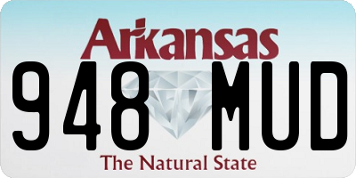 AR license plate 948MUD