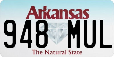 AR license plate 948MUL