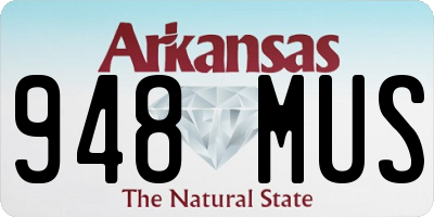 AR license plate 948MUS