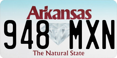 AR license plate 948MXN