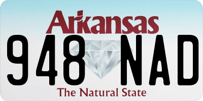 AR license plate 948NAD