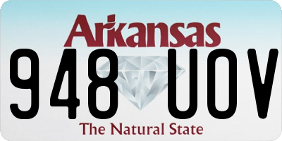 AR license plate 948UOV