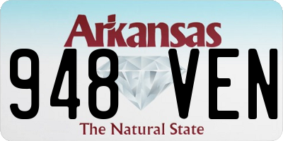 AR license plate 948VEN