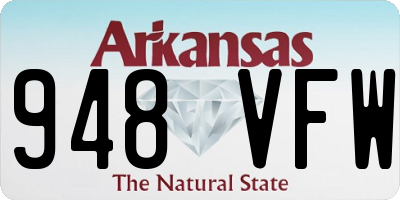 AR license plate 948VFW