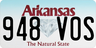 AR license plate 948VOS