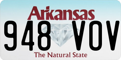 AR license plate 948VOV