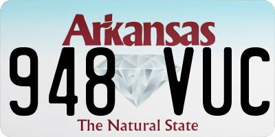 AR license plate 948VUC
