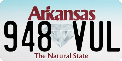 AR license plate 948VUL