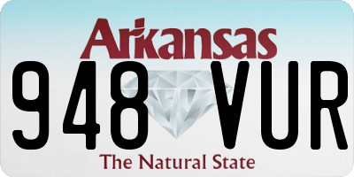 AR license plate 948VUR