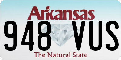AR license plate 948VUS