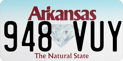 AR license plate 948VUY