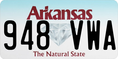 AR license plate 948VWA
