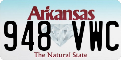 AR license plate 948VWC