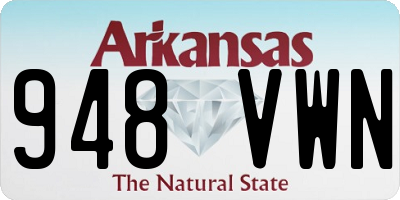AR license plate 948VWN