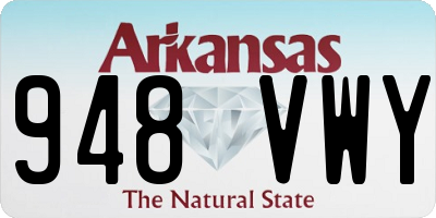 AR license plate 948VWY