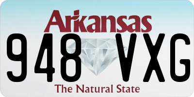AR license plate 948VXG