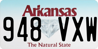 AR license plate 948VXW