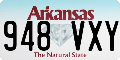 AR license plate 948VXY
