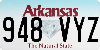 AR license plate 948VYZ