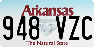 AR license plate 948VZC