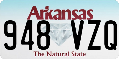 AR license plate 948VZQ
