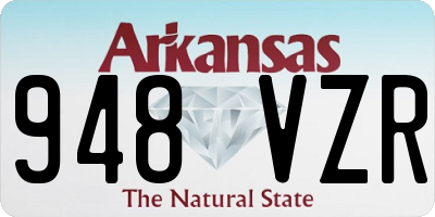 AR license plate 948VZR