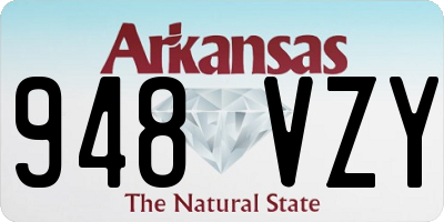 AR license plate 948VZY