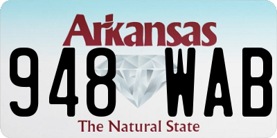 AR license plate 948WAB
