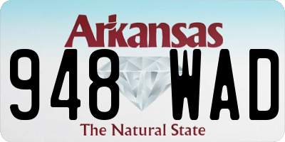AR license plate 948WAD