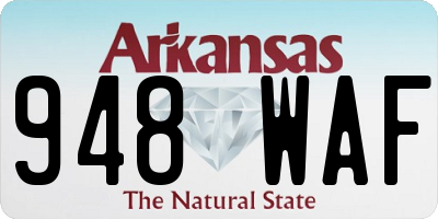 AR license plate 948WAF