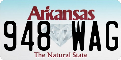 AR license plate 948WAG