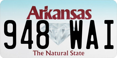 AR license plate 948WAI