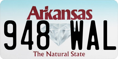 AR license plate 948WAL