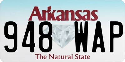 AR license plate 948WAP