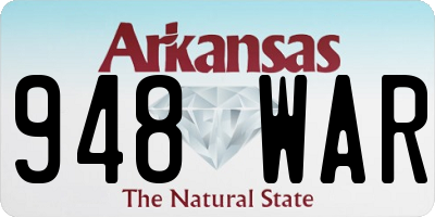 AR license plate 948WAR