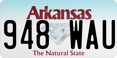 AR license plate 948WAU