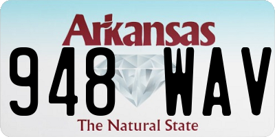 AR license plate 948WAV