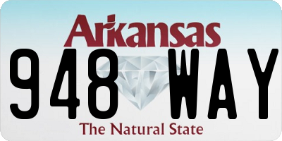 AR license plate 948WAY