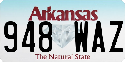 AR license plate 948WAZ