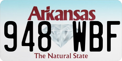 AR license plate 948WBF