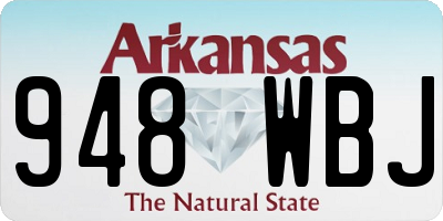 AR license plate 948WBJ