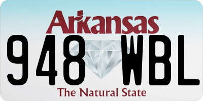 AR license plate 948WBL