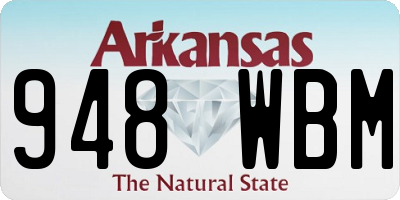 AR license plate 948WBM
