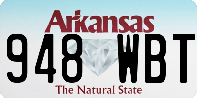 AR license plate 948WBT