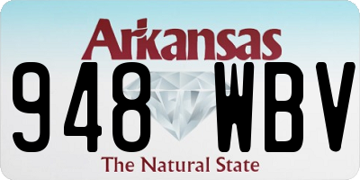 AR license plate 948WBV
