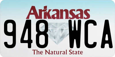 AR license plate 948WCA