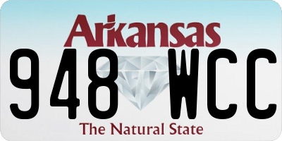 AR license plate 948WCC