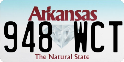 AR license plate 948WCT