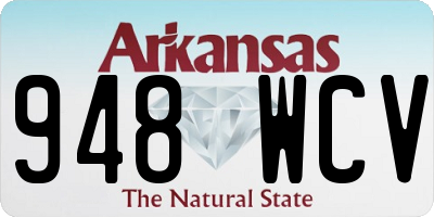 AR license plate 948WCV